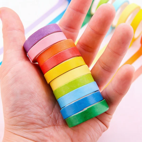 Korean Candy Color Washi Tape Set – For DIY, Hand Account And Student Journals