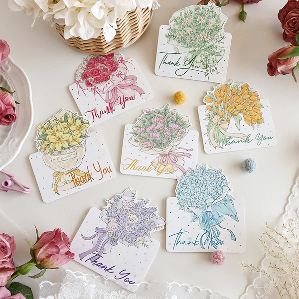 Mini 3D Floral Bucket Greeting Card Set