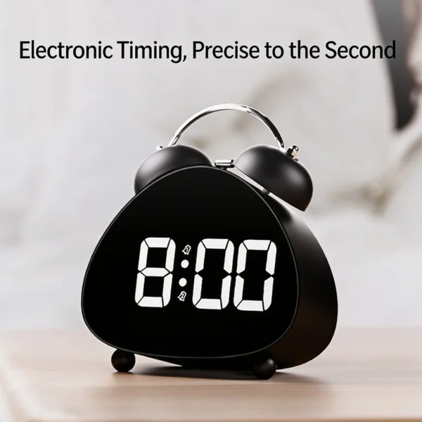 Smart Desk Clock – Multi-Function Battery/Plug-In Wake-Up Alarm