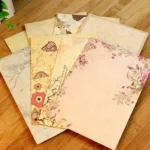 Nostalgic Vintage 8 Pics Envelope Set Featuring Floral Designs