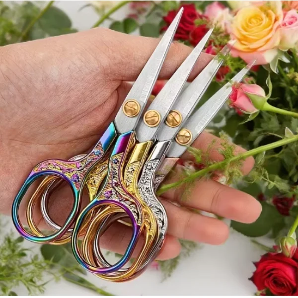 Plum Blossom Vintage Stainless Steel Scissors