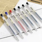 Muji 0.5mm Press-Type Gel Pen for Student Stationery and Office Writing