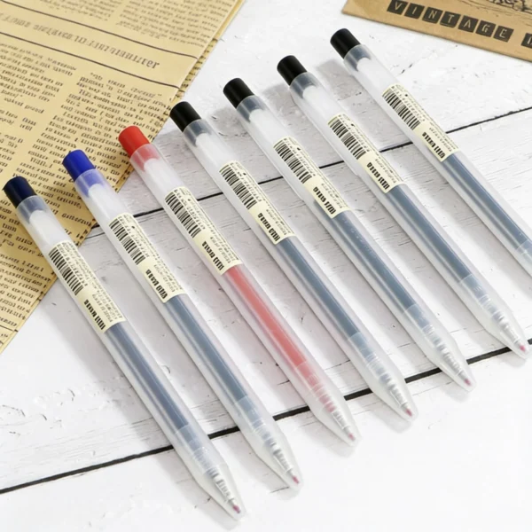 Muji 0.5mm Press-Type Gel Pen for Student Stationery and Office Writing