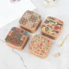 Vintage Portable Travel Jewelry Box with Retro Design
