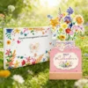 2027 Blooming Floral Desk Calendar with Butterfly Gift Box