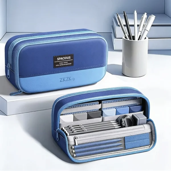 Multi-Functional Standing Type Large Capacity Magnetic Pencil Case