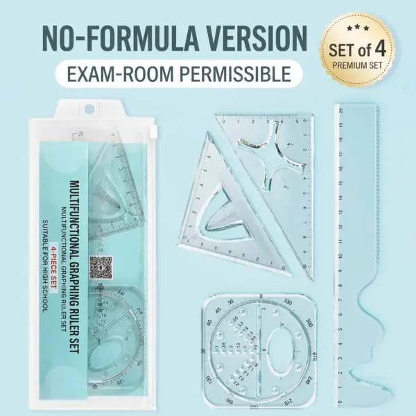Multifunctional Mathematical Drawing and Measuring Ruler Kit