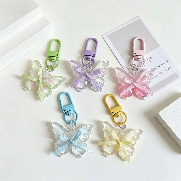Sweet Butterfly Pendant Keychain for Handbags and Pencil Bag