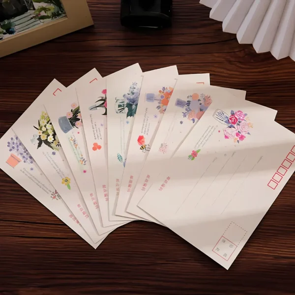 8-Piece Floral Envelope Set Botanical Garden Series for Letters, Invitations & Gift Cards Beautiful Stationery