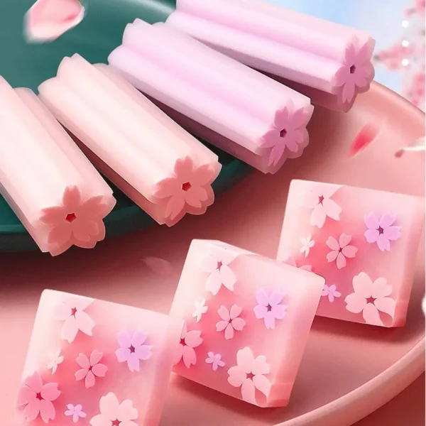 Kawaii Sakura Eraser Mess-Free Scrapless Japanese Stationery for School & Art Cherry Blossom Design