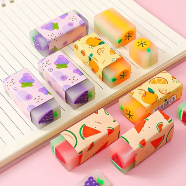 1 Pic Fruit Eraser Cute Kawaii Soft Eraser School Supplies