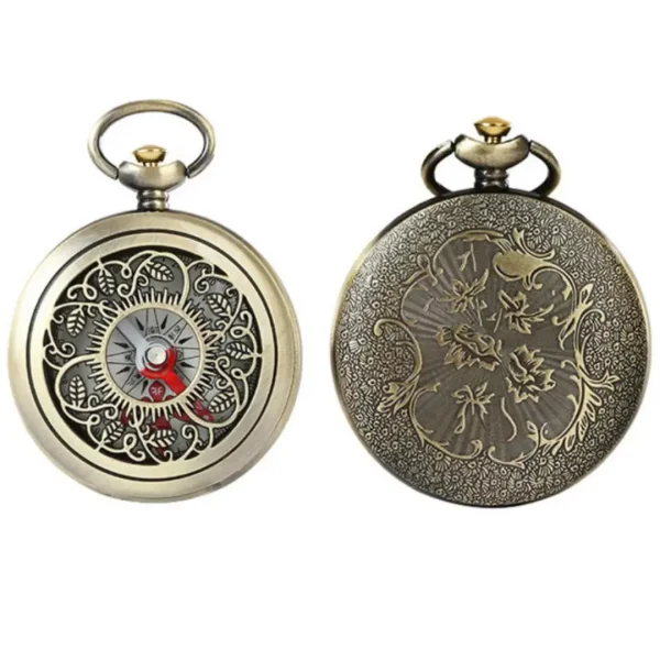 Metal Flip Pocket Compass for Hiking & Camping Classic Portable Navigational Tool for Boating & Outdoors