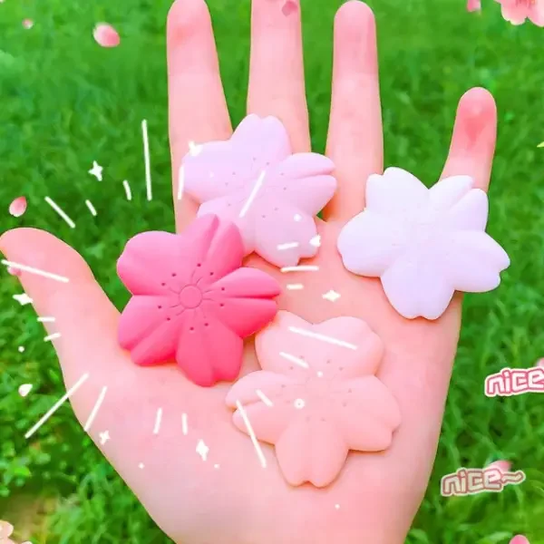 1 Pic Cherry Blossom Portable Creative Colourful Sakura Eraser