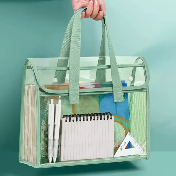 Transparent File Bag Large Capacity High-value Handbag Multifunctional Waterproof Document Bag