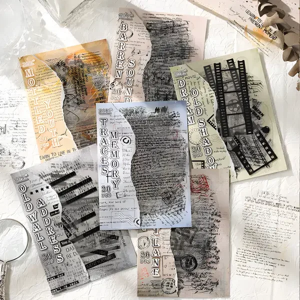 Aesthetic Text Label Stickers JIANQI Decorative Supplies for Collage