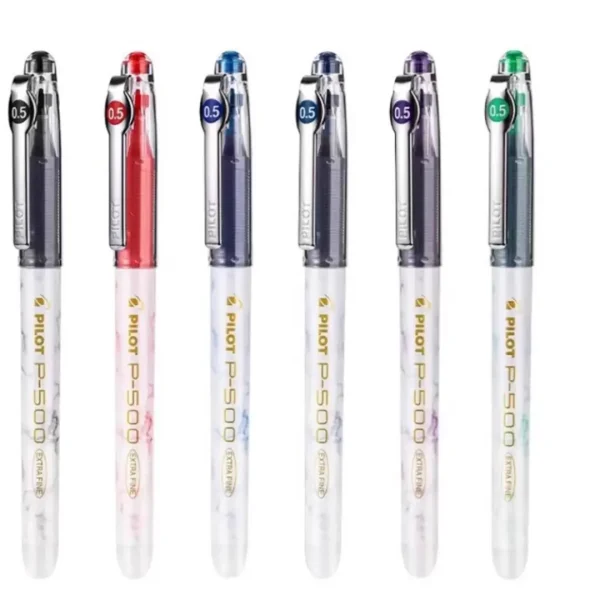 Pilot P500 Roller Ball Pen - 0.5mm Needle Point for Fine Writing