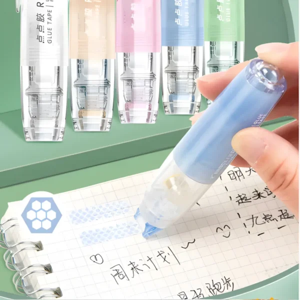 Press Type Adhesive Tape Roller No Mess Glue Dispenser for School & Office