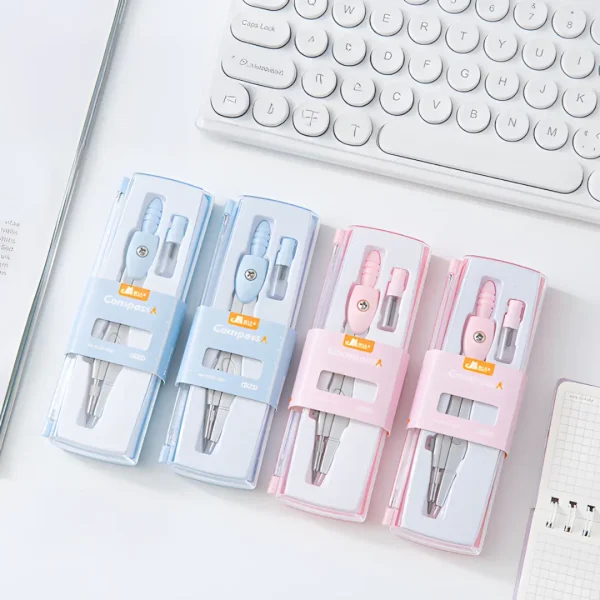 Professional Drafting Compass with Spare Leads Essential for Geometry 1