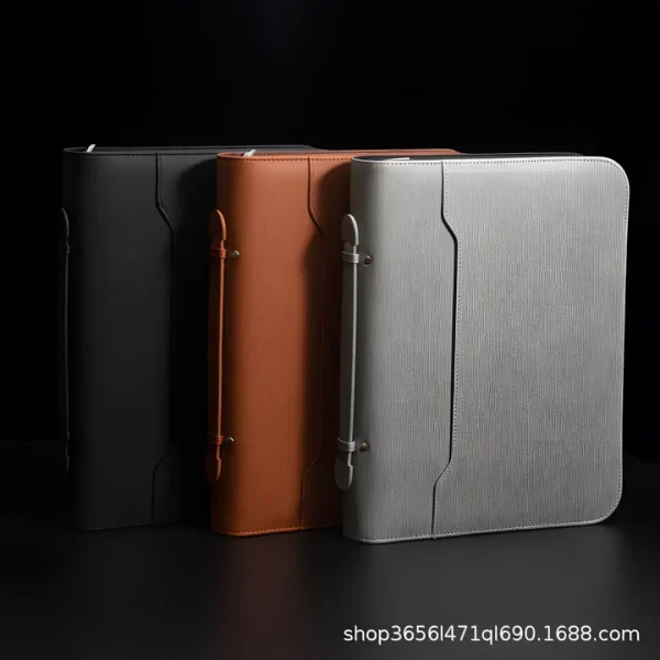 Professional Manager’s Briefcase Folder Leather Document Organizer