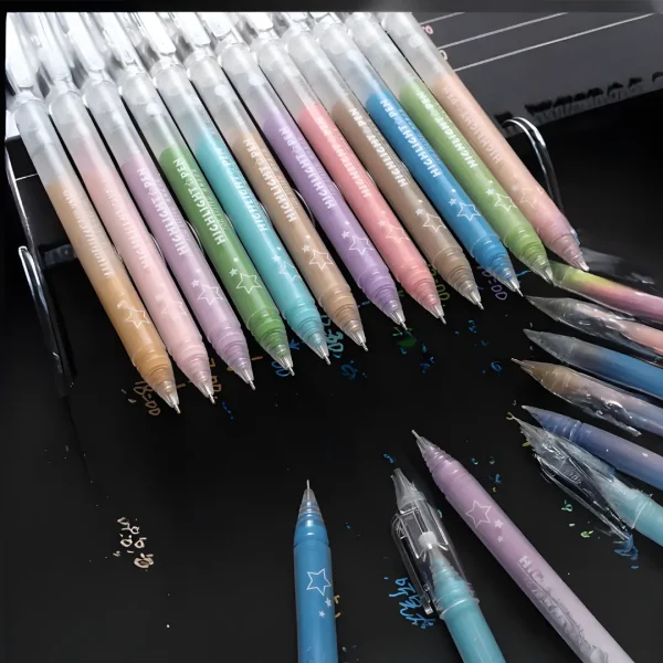 Soft Color Highlighter Pens Eye-Care Stationery for Students 8