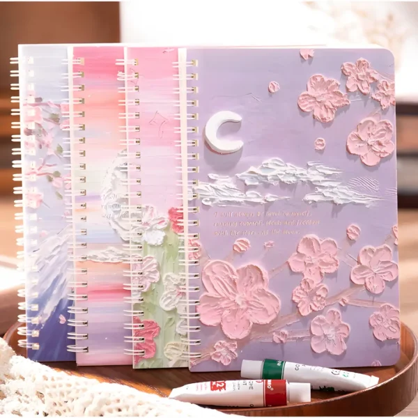 Student General Notepad A5 Soft Cover Flower Design for Homework 10