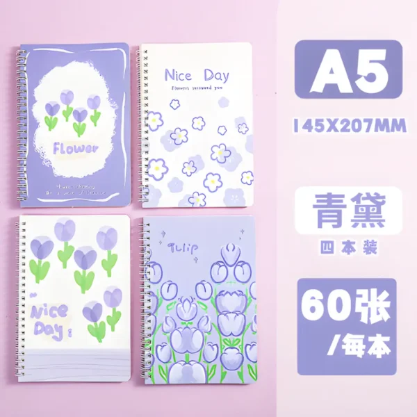 Student General Notepad A5 Soft Cover Tulip