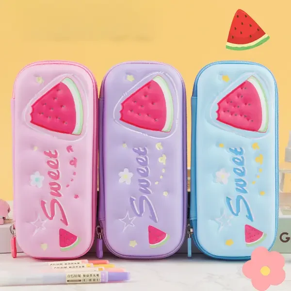Watermelon Pencil Bag EVA Simple 3D Stereo Large Capacity Pencil Bag